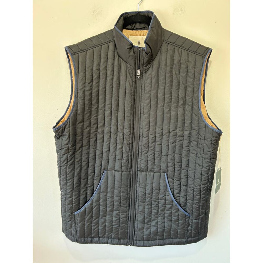 Mutual Weave quilted puffer vest NWT mens XL black zip lightweight